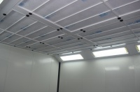 Robot de peinture automobile à chauffage électrique avec éclairage LED, capacité de cuisson 42KW