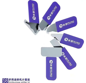 6 unids/lote Mijing S6 cuchillas de desmontaje para CPU estaño pegamento limpieza apertura Pryer pantalla LCD soporte divisor pieza corte herramienta de mano - Product Image 2
