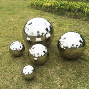 Boules miroir en acier inoxydable AISI 304 316, 150 mm, 250 mm, 350 mm, 450 mm, boules creuses à roulement pour décoration - Product Image 5