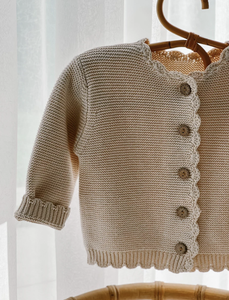 Áo len đan len cho bé Áo len bé gái Áo len cho bé Áo khoác dài tay kiểu cổ điển Tay áo dài tay đan len viền diềm xếp nếp - Product Image 2