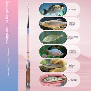 Wew Portable carbone canne à pêche pour enfants Mini section courte carpe bande blanche Camping cheval bouche torchidée petit ruisseau pêche - Product Image 3
