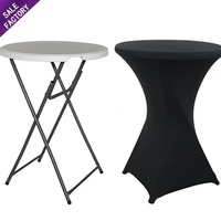 Tables de fête de mariage personnalisées Table de banquet pliante carrée en plastique blanche rectangulaire pliable bon marché