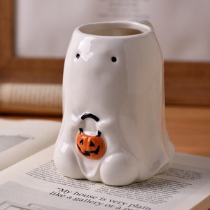 Simpatica <span class=keywords><strong>Tazza</strong></span> di Halloween a Forma di Zucca con Elfo Magico, Creativa, in Ceramica Dipinta a Mano, Lavabile in Lavastoviglie, Ornamento - Product Image 4