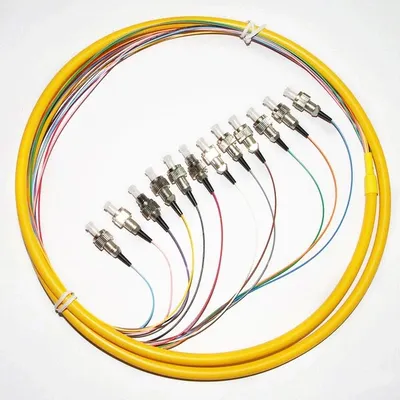 12 Cores Singlemode/Multimode Fiber Pigtail for FTTH POE TCP IP GSM Applications