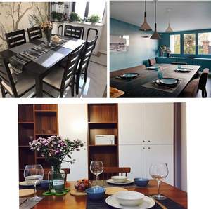 Set of 4 Lightweight Square Leather & Slate <b>Coasters</b> Custom Shape Felt <b>Placemats</b> for Dining & Weddings Free Sample Available - Product Image 4