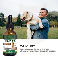 Huile de chanvre apaisante pour animaux de compagnie, soulagement rapide de l'anxiété et du stress, gouttes naturelles apaisantes pour chiens et chats, complément liquide à base de plantes OEM/ODM