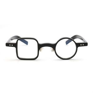 Monture de lunettes rondes rétro unisexe <span class=keywords><strong>PES5</strong></span>, lunettes optiques asymétriques uniques en acétate, en stock pour une expédition rapide - Product Image 1