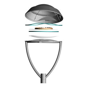 BERNA LIRA Farol Vial II Alumbrado público redondo clásico Luminaria urbana URBANA LIRA Post Rezidential Lámpara Park Light ESKADE LIRA - Product Image 3