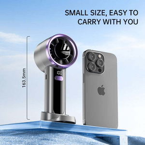Ventilador de Mano Eléctrico Portátil Plegable, Mini Ventilador con Batería de Larga Duración, Carga USB, 5 Aspas, Funcionamiento Silencioso, Manual en Inglés - Product Image 4