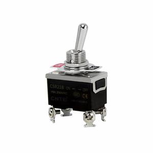 Interrupteur à bascule CNTD Changde C521B C5R21B 15A, quatre broches, deux positions, autobloquant, réinitialisation, plastique, métal, 12V max, SPDT - Product Image 2