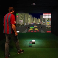 Simulateur de tir de football en salle Simulateur de football interactif et lanceur de balles Simulateur d'entraînement de football