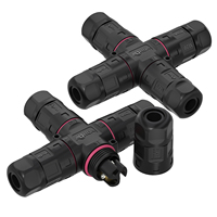 Connecteur CE/UL/SAA M20, câble d'alimentation 25A, type X, croisé, 3 voies, étanche IP68, connecteur de câble d'alimentation 3 broches pour éclairage de jardin