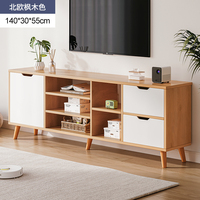 Meuble TV et Table Basse en Bois Style Nordique Moderne et Simple pour Petit Appartement - Fonctionnalité Télescopique, Montage Facile