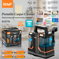 Nettoyeur de tapis portable avec enrouleur de câble automatique, technologie d'aspiration puissante Cyclone pour nettoyer canapé, tapis, chaise, lit