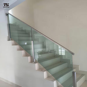 Balustrades d'<span class=keywords><strong>escalier</strong></span> en verre transparent avec rampes en acier inoxydable pour <span class=keywords><strong>escalier</strong></span> en colimaçon intérieur, rampes d'<span class=keywords><strong>escalier</strong></span>, garde-corps de terrasse - Product Image 1