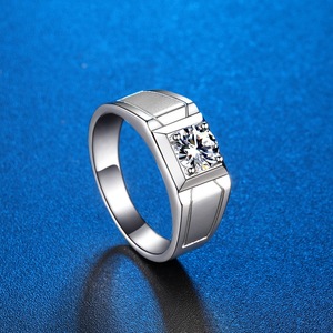 Personalizado 925 Sterling Silver Sandblush Moissanite & Zircon Anel de Diamante Religioso para Homens Grandes Projetos Religiosos Masculinos - Product Image 3