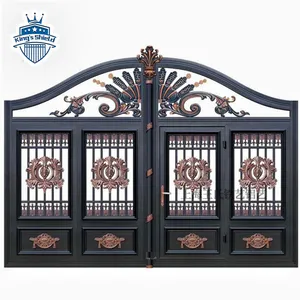 Residential Industrial Metal automated gates courtyard automatic sliding iron design catalogue welding gate