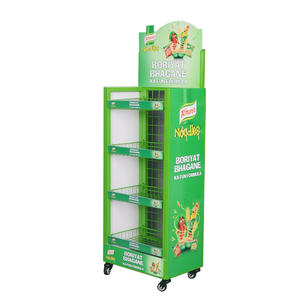 Custom Foldable Corrugated Cardboard Stackable for Display Rack with Customized Color for Supermarket Retail Promotion - Product Image 5