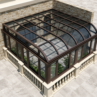 Kits de véranda en aluminium durable, montage facile, serre en verre pour jardin, patio, véranda quatre saisons