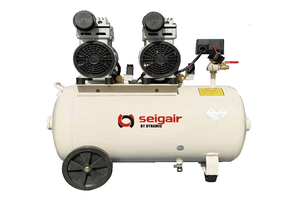 Compresor de Aire Industrial Portátil de 750W*2 2HP 50L de 2 Cilindros, Sin Aceite y Silencioso - Product Image 1