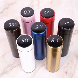 16oz Smart <b>Thermos</b> with Temperature Display Stainless Steel Water <b>Bottle</b> with Custom Logo - Product Image 1