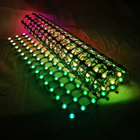 Écran d'affichage flexible en maille étanche IP68 pour la grille de construction de rideaux en verre Pixel Point Light LED Screen Artnet Control