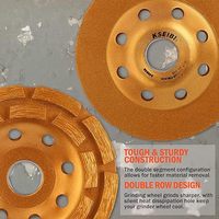 NOUVEAU Disques de meulage diamantés à double rangée de qualité industrielle robuste pour béton, maçonnerie, pierre, granit, débavurage et métal