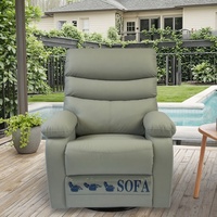 Ensemble complet moderne de canapé inclinable électrique avec cadre en métal, nouveau revêtement en tissu et fauteuil inclinable électrique confortable et canapé