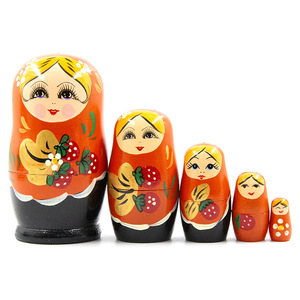 Poupées russes Babouchka <span class=keywords><strong>à</strong></span> cinq couches, poupées russes en bois, Matryoshka peintes <span class=keywords><strong>à</strong></span> la main, jouet de poupée <span class=keywords><strong>russe</strong></span> <span class=keywords><strong>à</strong></span> emboîter pour enfants - Product Image 5