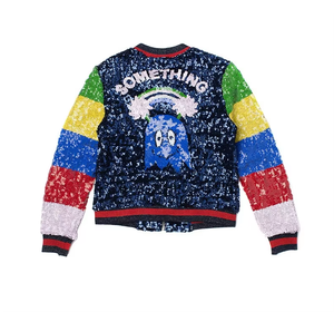 Blouson Bomber à Paillettes pour Filles, Manches Rayées Arc-en-ciel, Patch Étoile, Fermeture Éclair, Vêtements de Créateur pour Enfants, <span class=keywords><strong>Manteau</strong></span> d'Hiver, <span class=keywords><strong>Petite</strong></span> Veste d'Extérieur - Product Image 2