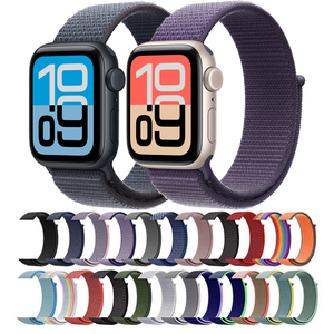Bracelet de montre sport en nylon respirant de qualité supérieure pour Apple IWatch Ultra 49 mm Série 11 10 9 8 7 SE 46 mm 45 mm - Product Image 1