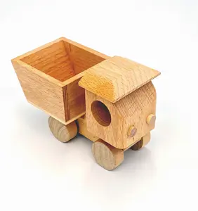 New Educational Toys Wooden Recycling Truck Garbage Sorting Eco Recycling Game Wooden Toys Wooden Car Toddler Toy