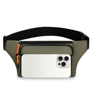 JINGPIN Men's Waist Bag Multi-compartment Water-repellent Everyday Use Black - Product Image 5