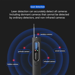 Ev gizli kamera dedektörü taşınabilir kablosuz gizli kamera bulucu Anti dinleme cihazı - Product Image 2