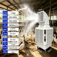Refroidisseur portable pour la restauration et les événements en plein air, refroidisseur d'air industriel remorquable avec réservoir de 280 L