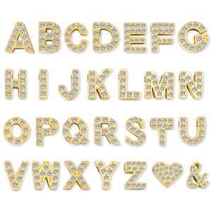 Colgante Unisex Personalizado con Iniciales de la A a la Z, Alfabeto de Corazones, Chapado en Oro de 14K, Acero Inoxidable, para Collar, Pulsera, Regalo de Fiesta - Product Image 2