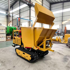 Mini Dumper Oruga con Capacidad de 500/1200 kg, Volquete Rotatorio, Transportador con Orugas de Goma, Mini Camión Volquete para Hormigón - Product Image 5
