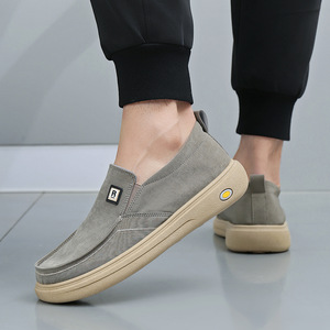 Chaussures en <span class=keywords><strong>toile</strong></span> respirantes pour hommes, design <span class=keywords><strong>sans</strong></span> <span class=keywords><strong>lacets</strong></span>, semelle légère en PVC, confortables pour l'intérieur et l'extérieur, baskets décontractées, tendance 2026 - Product Image 2
