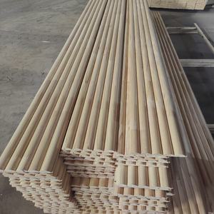 Panneaux en lattes de <span class=keywords><strong>bois</strong></span> en gros d'usine, revêtement mural en <span class=keywords><strong>bois</strong></span> massif pour intérieur et extérieur - Product Image 2