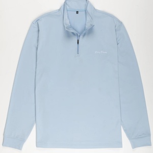 Ropa de Golf Transpirable de Secado Rápido para Hombre, Color Azul Cielo, Sudadera con Cierre de Cremallera, Camisas de Golf de Manga Larga - Product Image 6