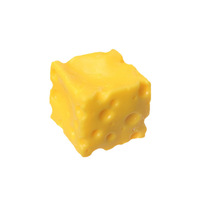Juguete Antiestrés de Queso Cuadrado Realista, de Goma, Perfecto para Liberar la Tensión en el Aula; Gadget de Descompresión de Rebote Lento