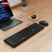 SunroseMK10-Ensemble clavier-souris de jeu filaire USB 104 touches pleine grandeur ergonomique étanche ultra-mince plug-and-play