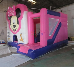 Château gonflable <span class=keywords><strong>Minnie</strong></span> avec <span class=keywords><strong>toboggan</strong></span> et zone <span class=keywords><strong>de</strong></span> saut pour enfants, inspiré des personnages <span class=keywords><strong>de</strong></span> dessins animés populaires - Product Image 3