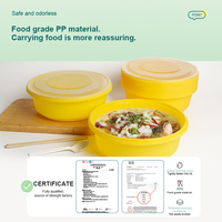 Boîte alimentaire jetable TeGuan TG511 en PP de qualité alimentaire, 90 oz, micro-ondable, avec fermeture sécurisée, récipient de préparation des repas multi-usages pour les restaurants