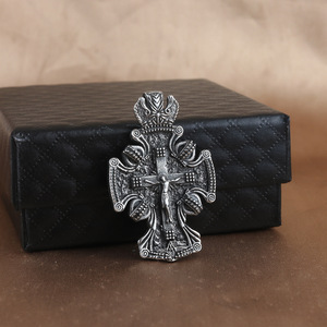 Stainless Steel <b>Cross</b> Pendant With Jesus Christ Design For Men And Women Fashion Necklace Gift 231099 - Product Image 3