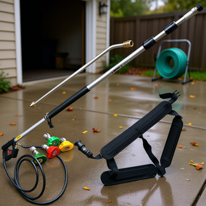 ด้ามฉีดน้ำแรงดันสูงแบบยืดหดได้ 18 ฟุต DB Wholesale 4000PSI ผลิตจากอลูมิเนียมอัลลอยด์ สำหรับทำความสะอาดบ้าน - Product Image 2
