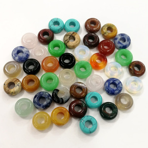 Perline in <span class=keywords><strong>Pietra</strong></span> Naturale 5x10mm Rondelle con Foro Grande 4mm, Perline in Cristallo e Agata per Fai-da-Te e Artigianato, Vendita all'Ingrosso - Product Image 1