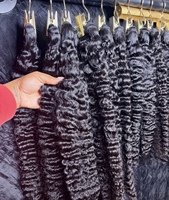 Lots de Cheveux Naturels Bruts Bouclés Indiens Birmans 12A Non Traités, Ondulés, Fournisseurs de Cheveux Bruts Vietnamiens, Extensions de Cheveux Humains Bruts Cambodgiens