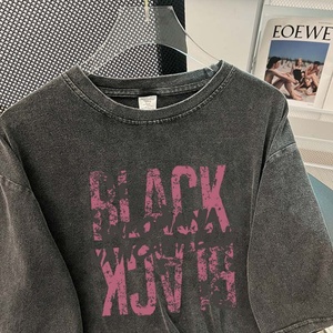 2025 Summer Heavyweight 100% Cotton Oversized T-Shirt Streetwear Regular Fit Men's Tee Breathable Quick Dry Casual Top 3D - Product Image 2