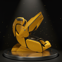 Fauteuil de massage robotisé de luxe pliable 4D ergonomique à rail SL, inclinable, zéro gravité, contrôle tactile intégral du corps